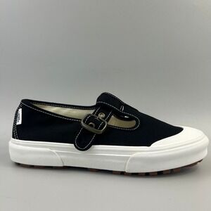 Vans Style 93 Mary Jane Women Size 7.5 Black White Canvas Buckle Shoes NEW